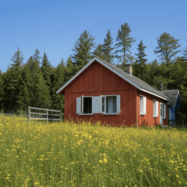 Sommarstuga som vädras för dålig lukt